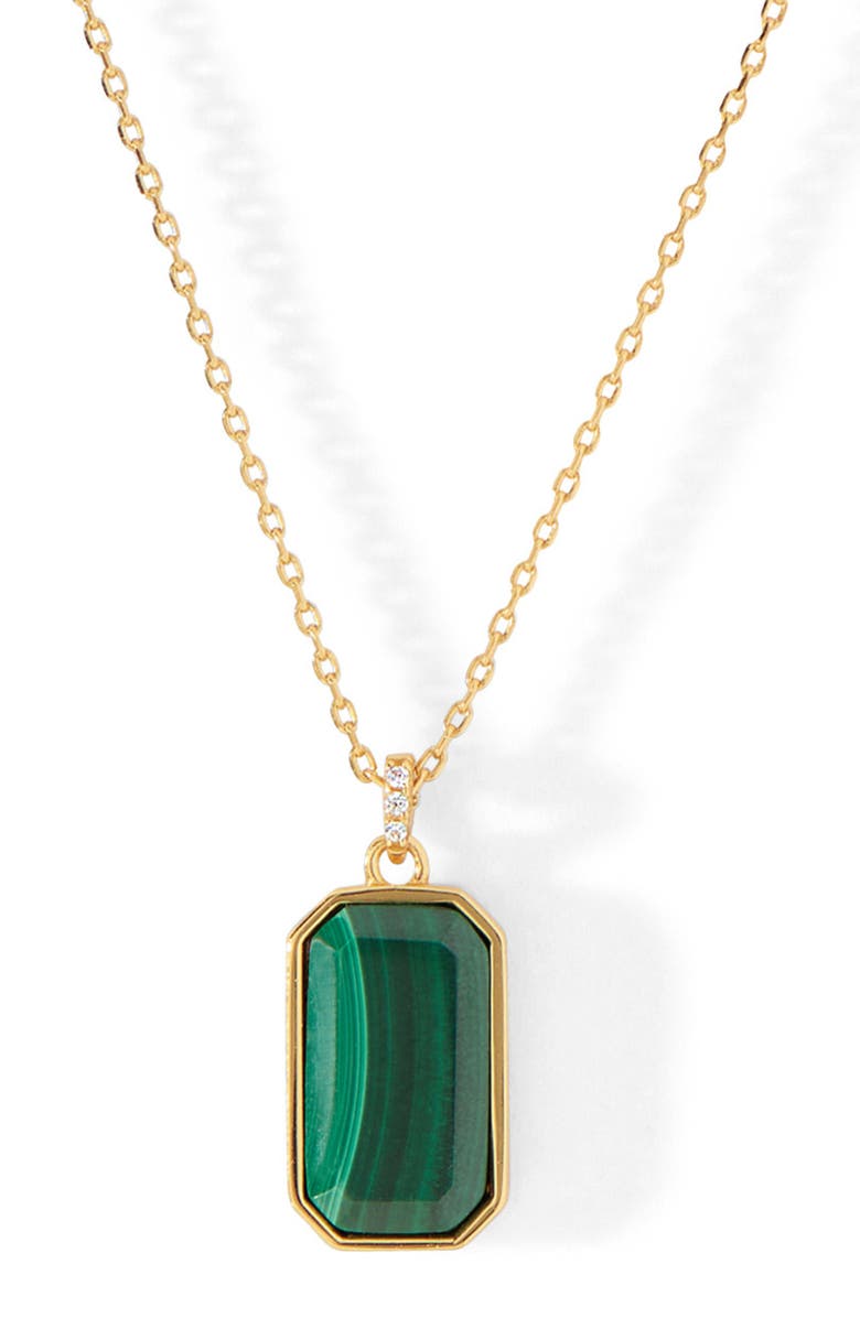 Ora Ana The Tessa Tag Necklace, Main, color, Malachite
