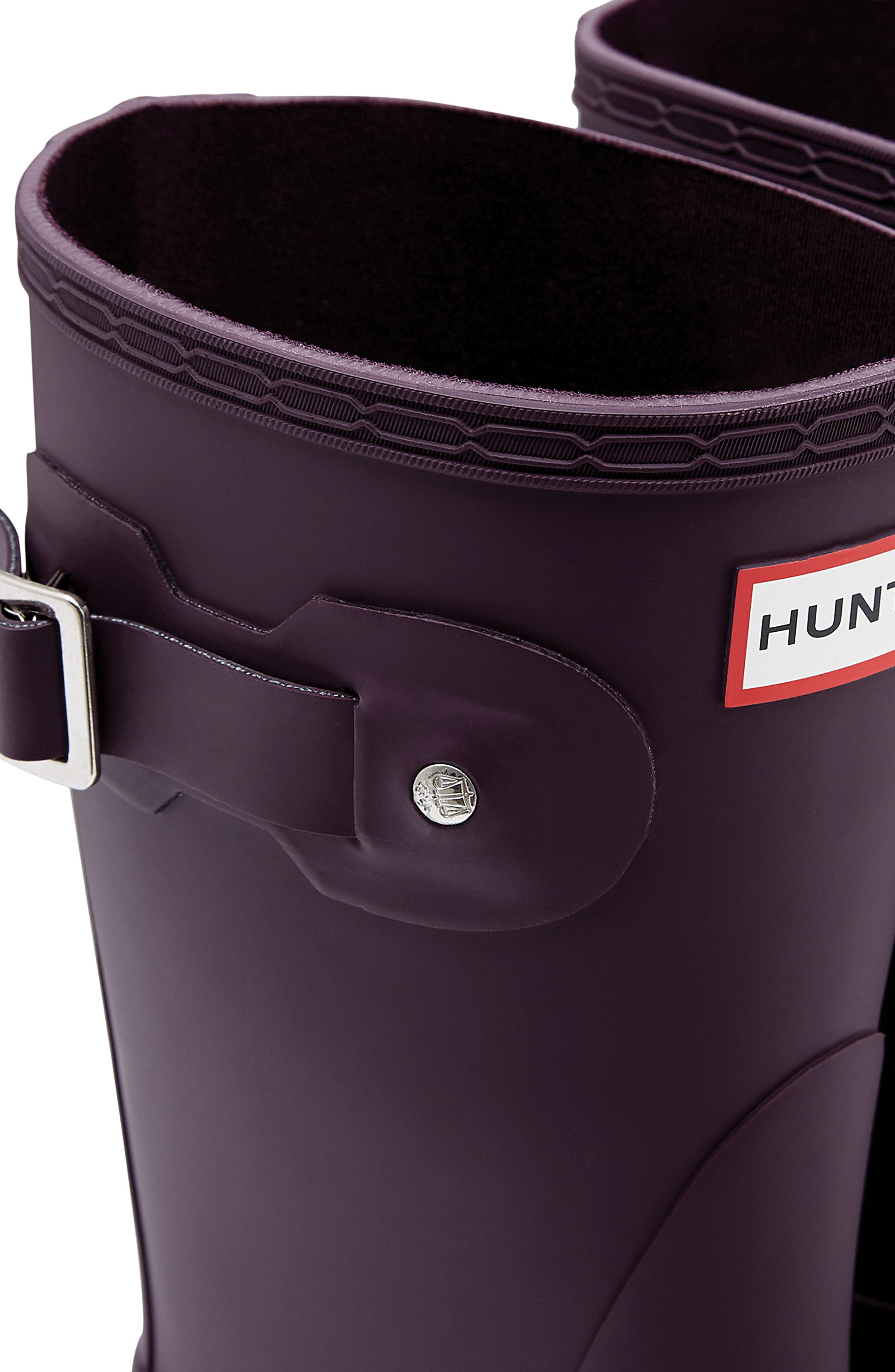 Original Short Waterproof Rain Boot, Alternate, color, BLACK GRAPE
