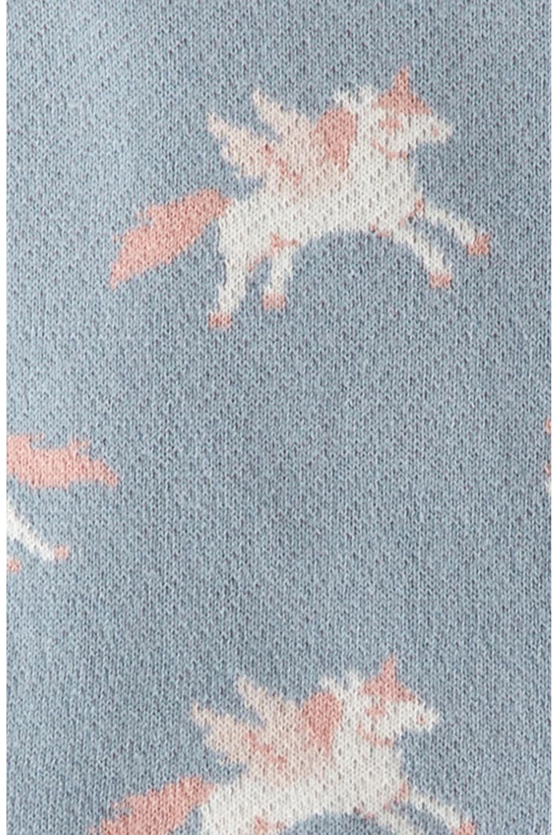 Jacquard Sweater & Pants Set, Alternate, color, BLUE XENON UNICORN FLY- PINK