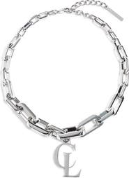 Christian Louboutin Men's Atlas Graduated Chain CL Pendant Necklace
