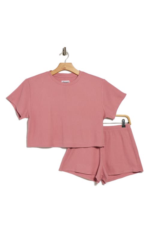 Abound Waffle Knit Short Pajama In Pink