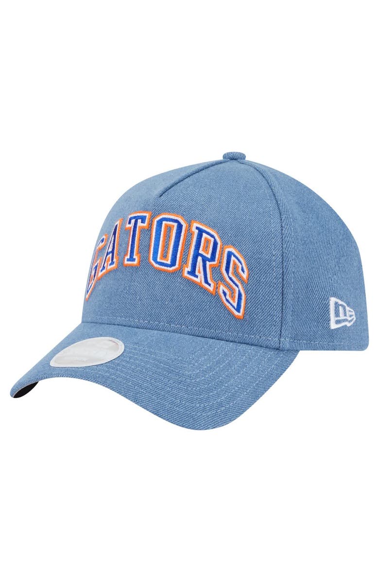 New Era Women's New Era Denim Florida Gators A-Frame 9FORTY Adjustable Hat, Main, color, 