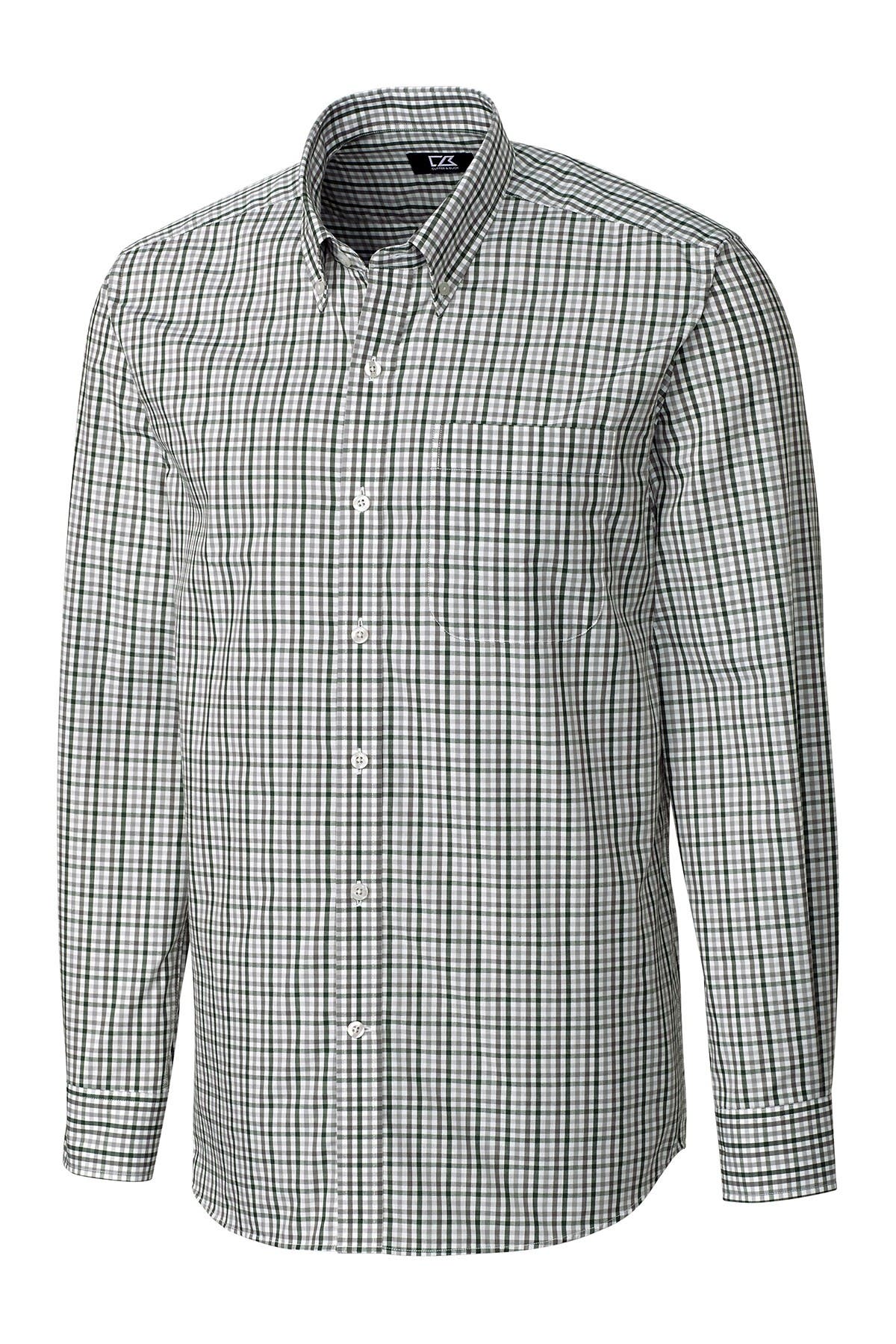 Cutter & Buck Gilman Plaid Regular Fit Long Sleeve Shirt (Men ...