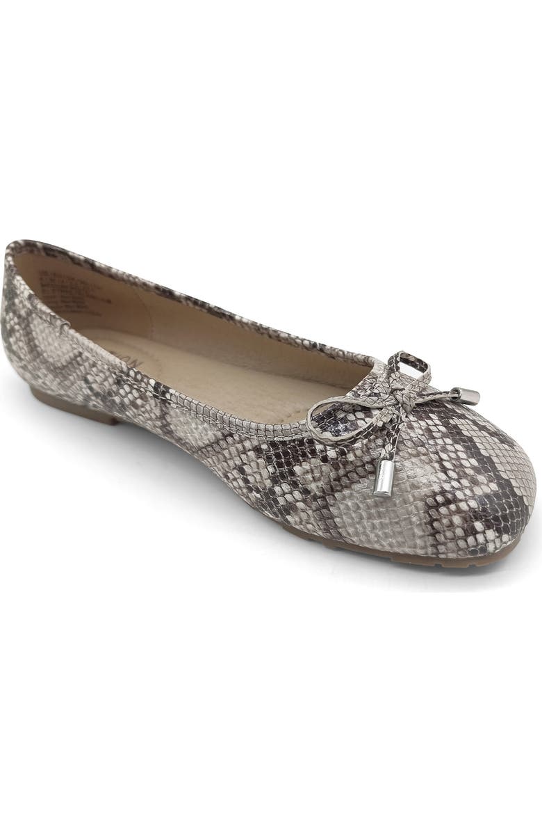 Reaction Kenneth Cole Elstree Ballet Flat, Main, color, Natural Snake