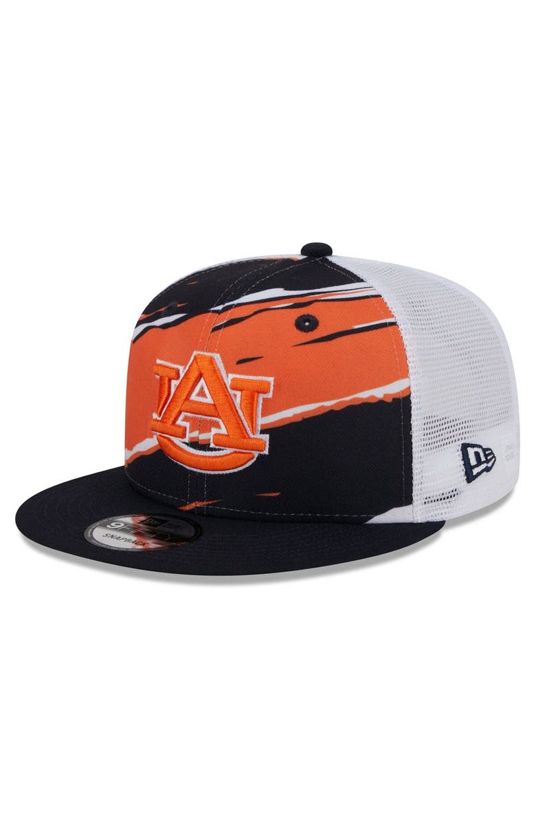New Era Men's New Era Navy Auburn Tigers Tear Trucker 9FIFTY Snapback Hat, Main, color, Navy
