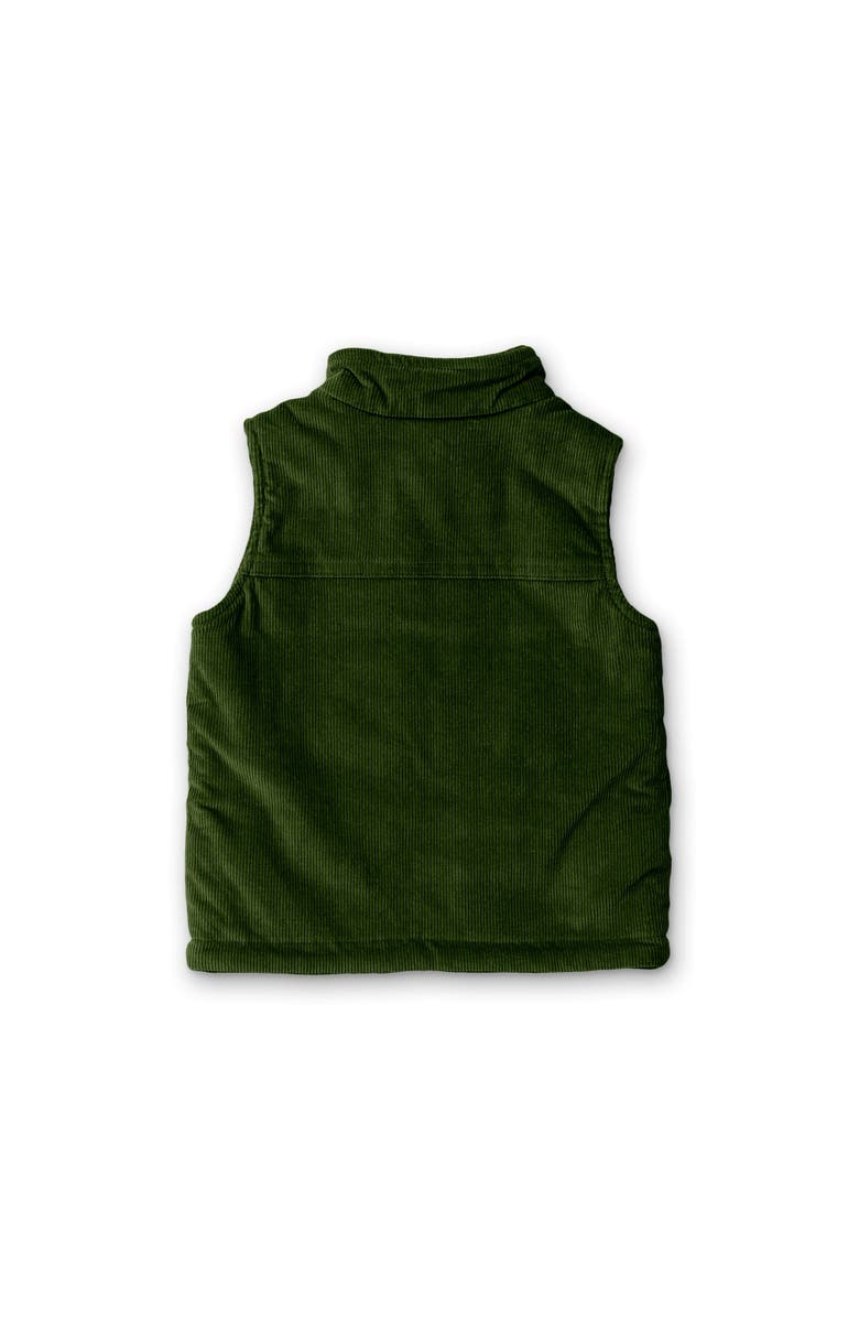 goumikids adult corduroy + faux shearling reversible vest - spruce, Alternate, color, Spruce