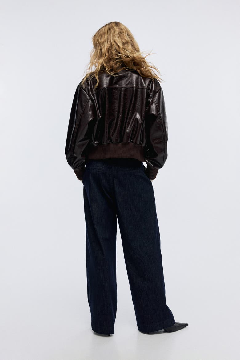 Wide Regular Jeans, Alternate, color, Dark denim blue