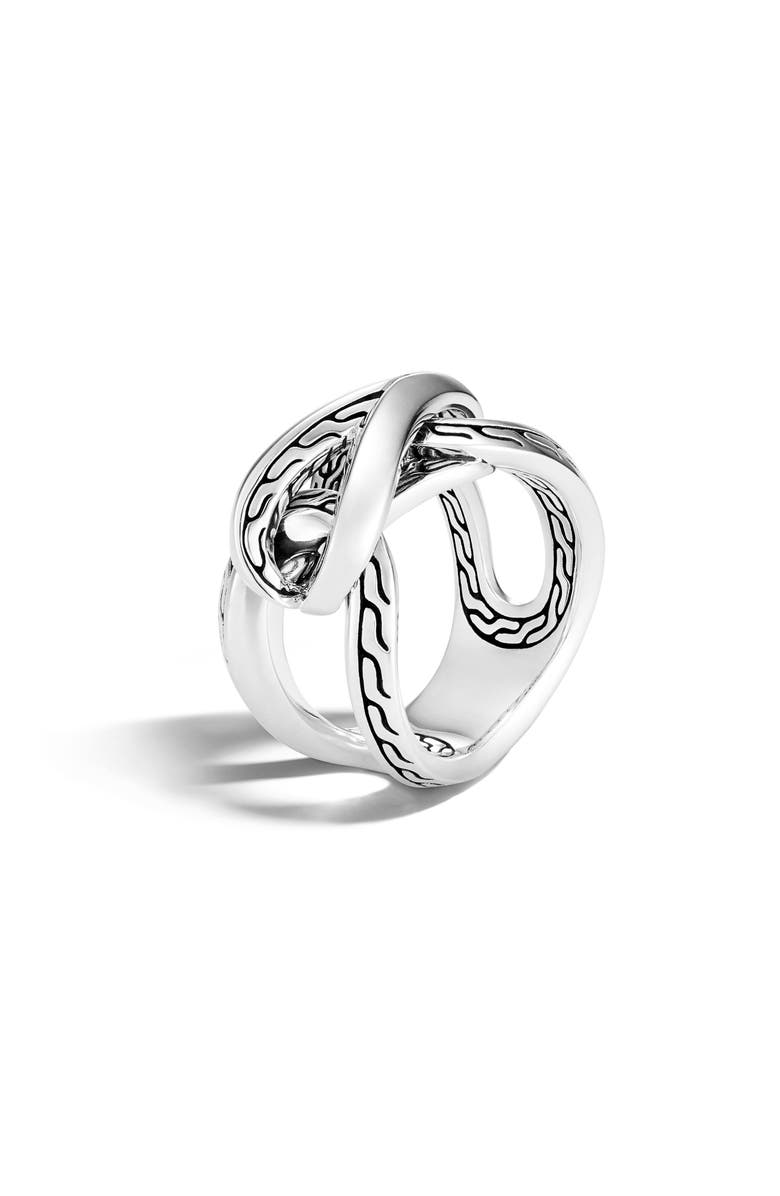 John Hardy Classic Chain Asli Sterling Silver Ring, Main, color, 