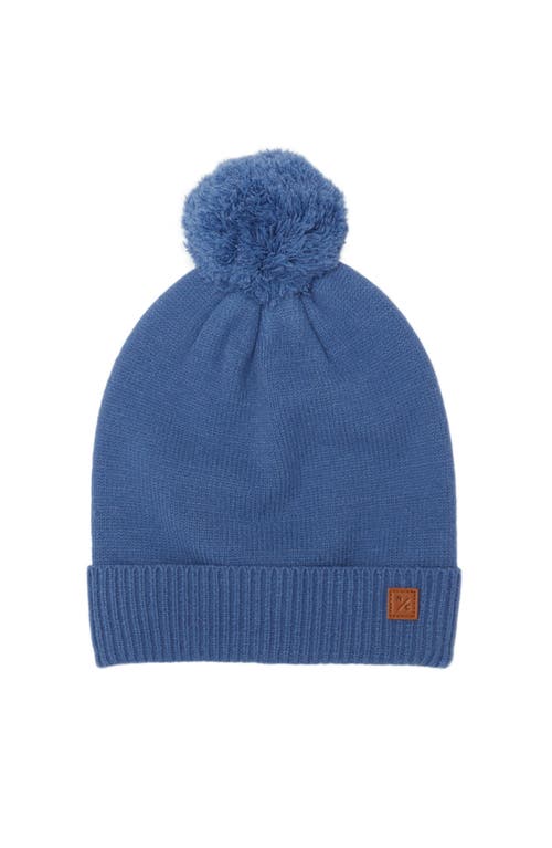 Northern Classics Knit Winter Hat With Knit Pom In Blue
