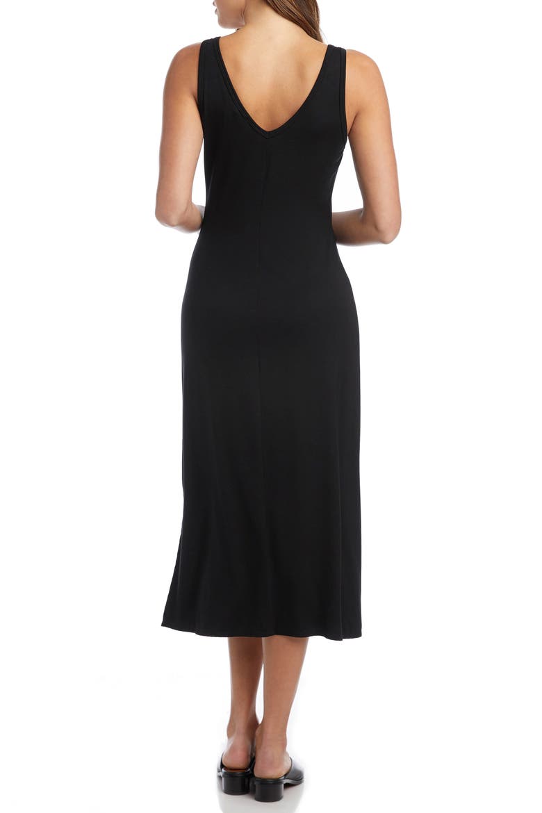 Brigitte Sleeveless Midi Dress, Alternate, color, BLACK