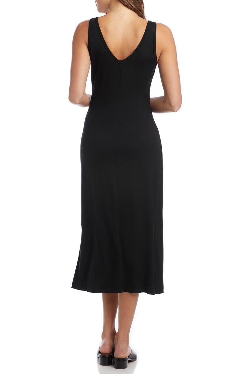 Karen Kane Brigitte Sleeveless Midi Dress, Alternate, color, Black