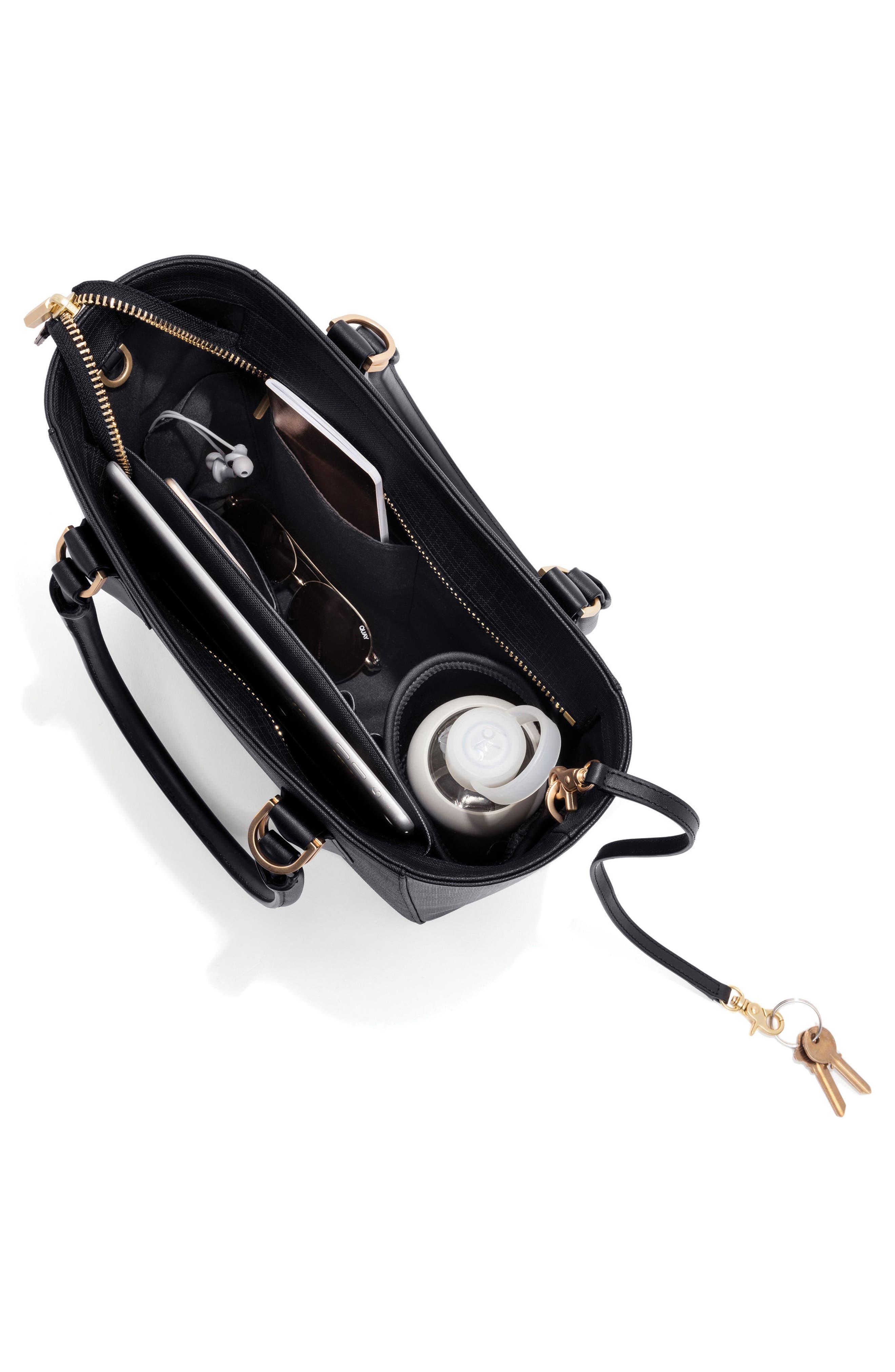 Dagne Dover Signature Midi Coated Canvas Tote, Alternate, color, 