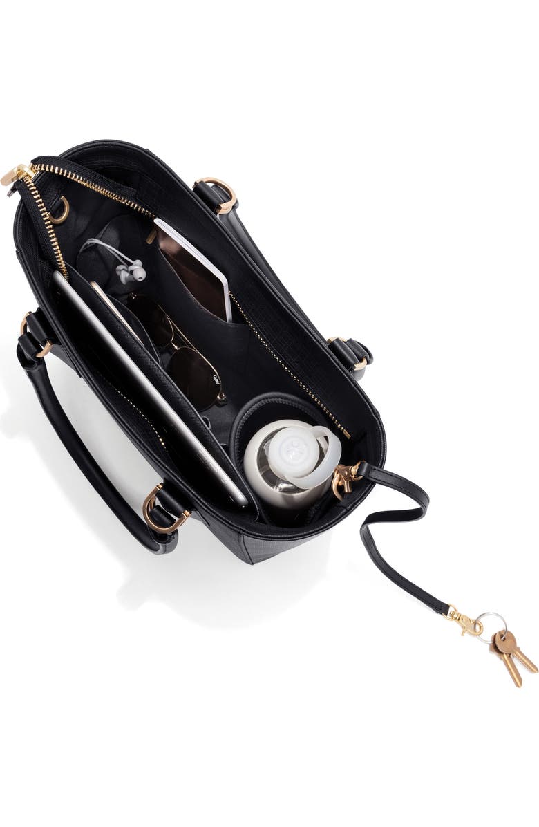 Dagne Dover Signature Midi Coated Canvas Tote, Alternate, color,