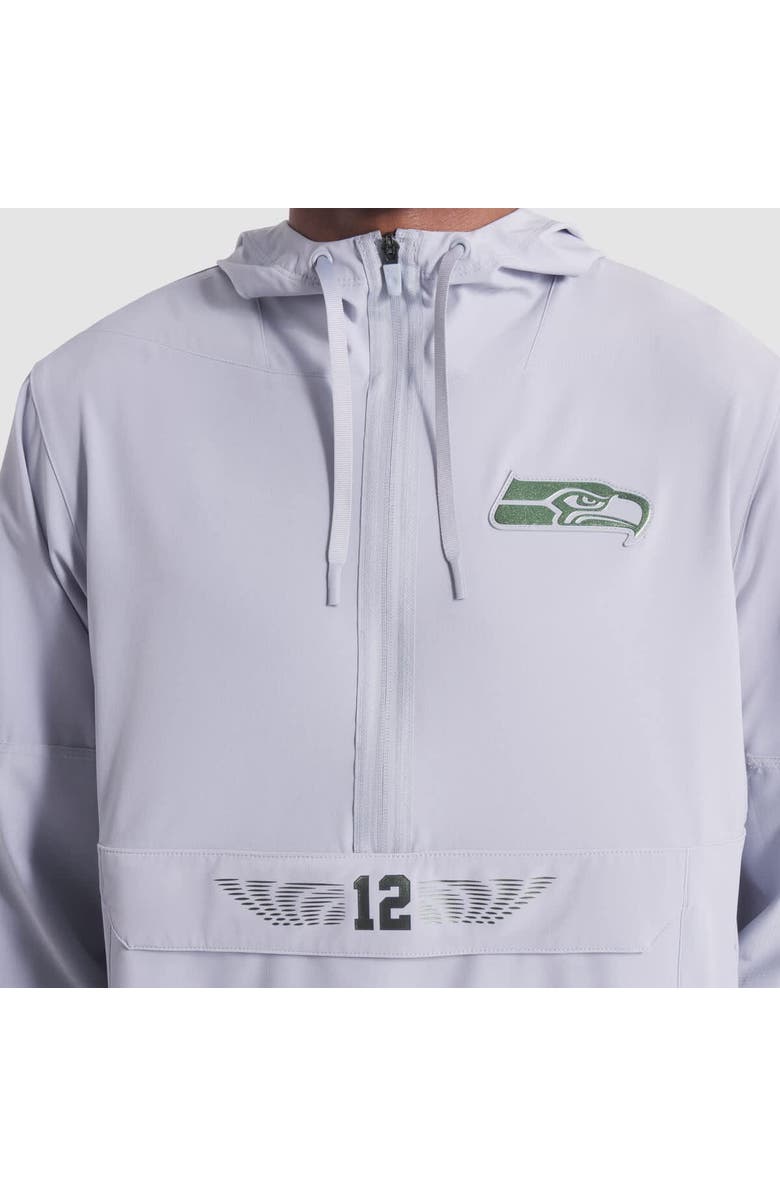 Nike Men's Nike  Wolf Gray Seattle Seahawks 2025 Rivalries Collection Sideline Anorak Half-Zip Hoodie Jacket, Alternate, color, Gray