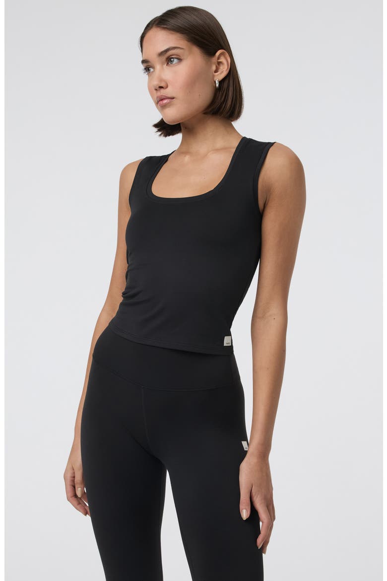 Halo Essential Scoop Tank, Alternate, color, SOLID BLACK