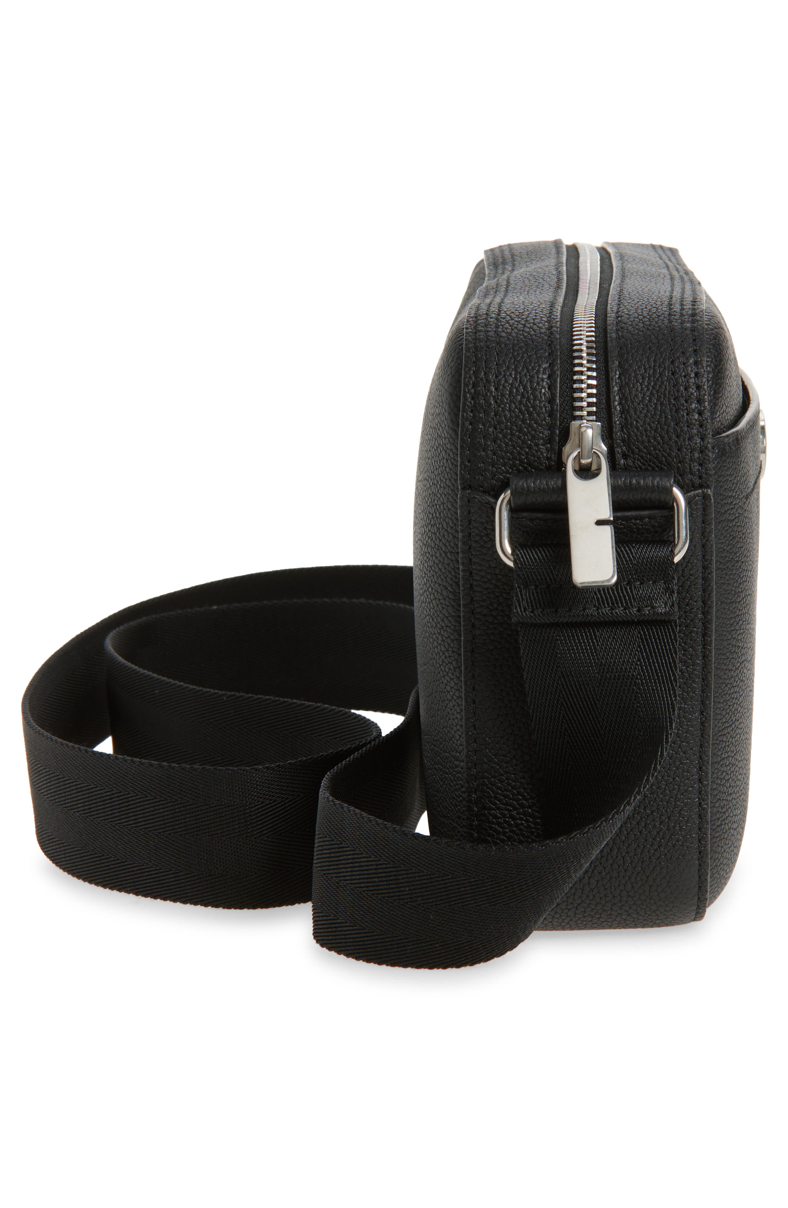 Burberry Large Cotswold Leather Crossbody Bag, Alternate, color, Black