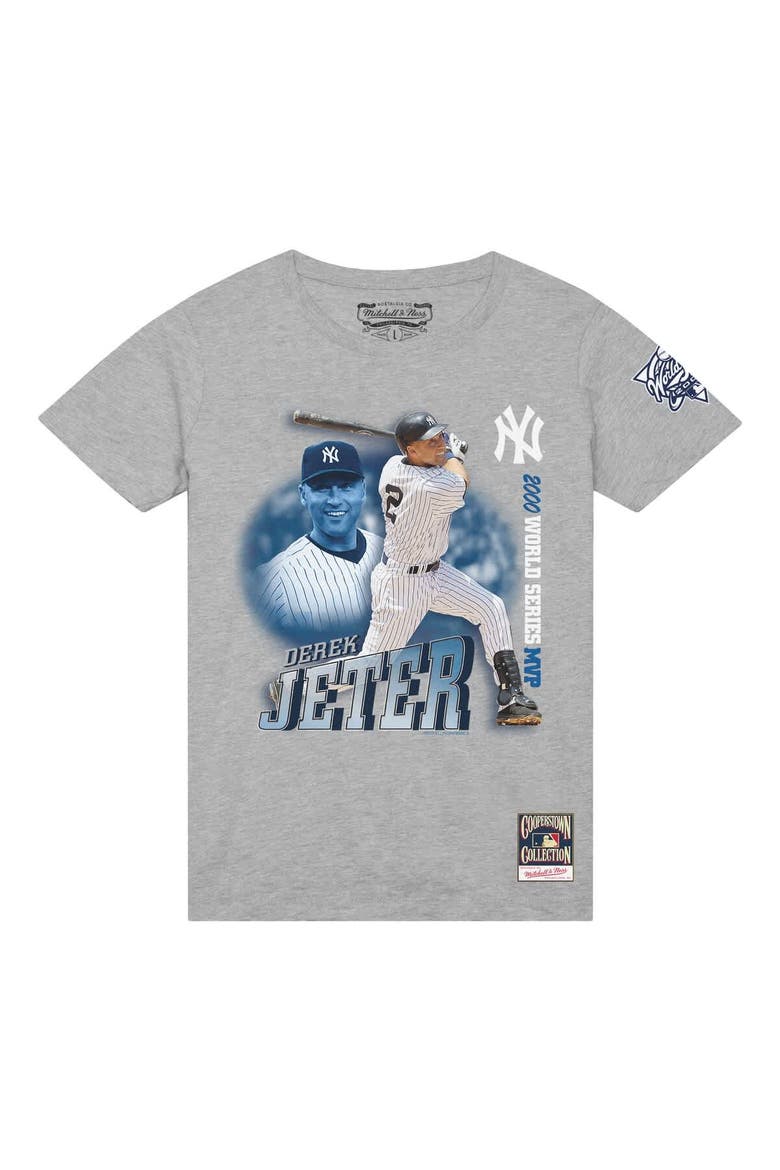 Men's Derek Jeter Heather Gray New York Yankees 2000 Subway Series MVP T-Shirt, Alternate, color, Heather Gray