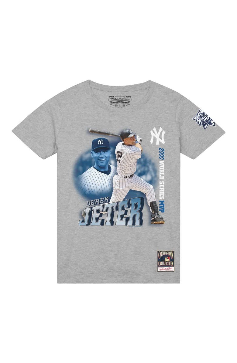 Mitchell & Ness Men's Derek Jeter Heather Gray New York Yankees 2000 Subway Series MVP T-Shirt, Alternate, color, Heather Gray