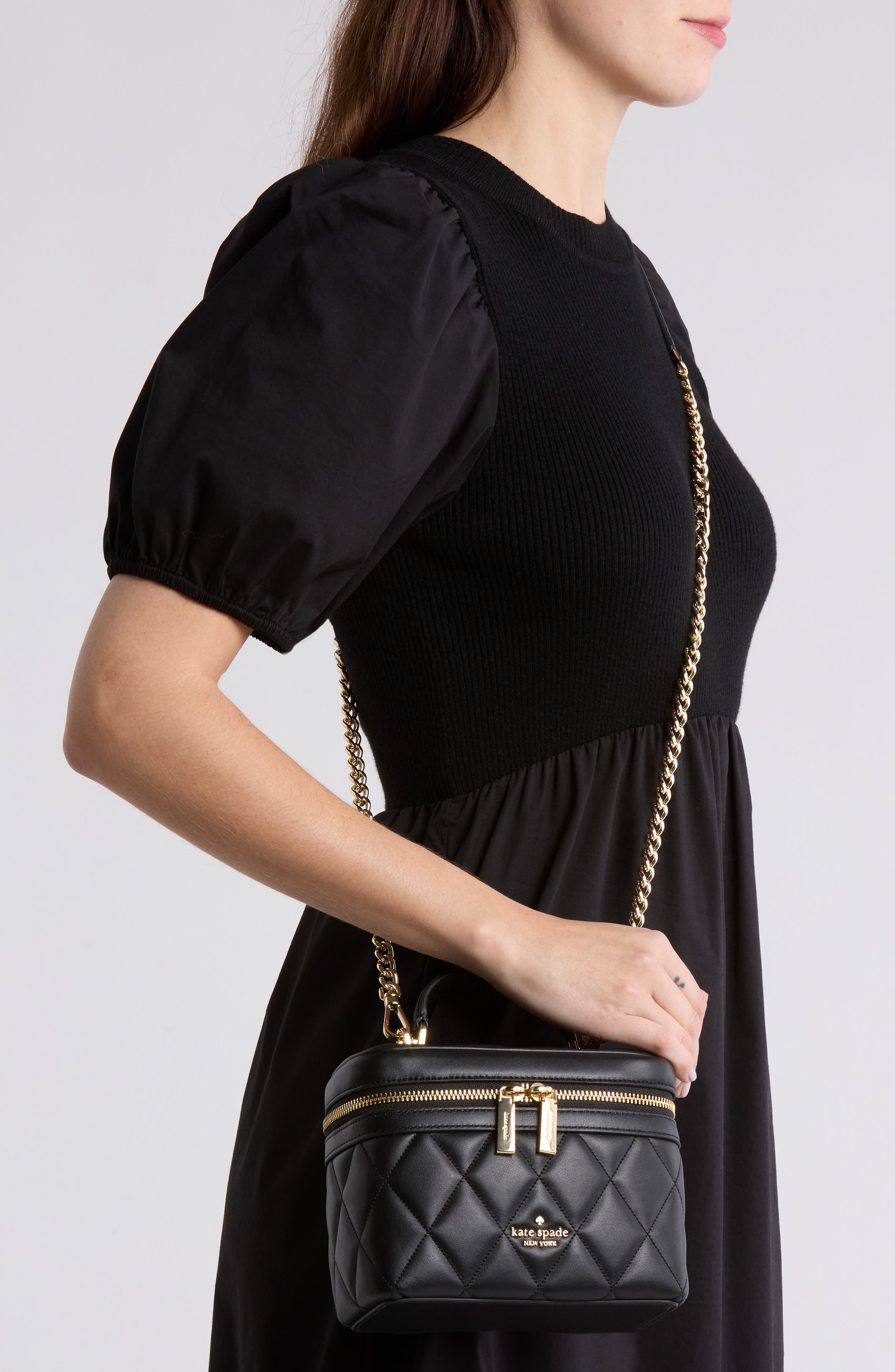 Kate Spade New York Carey Quilted Leather Crossbody Trunk, Alternate, color, 