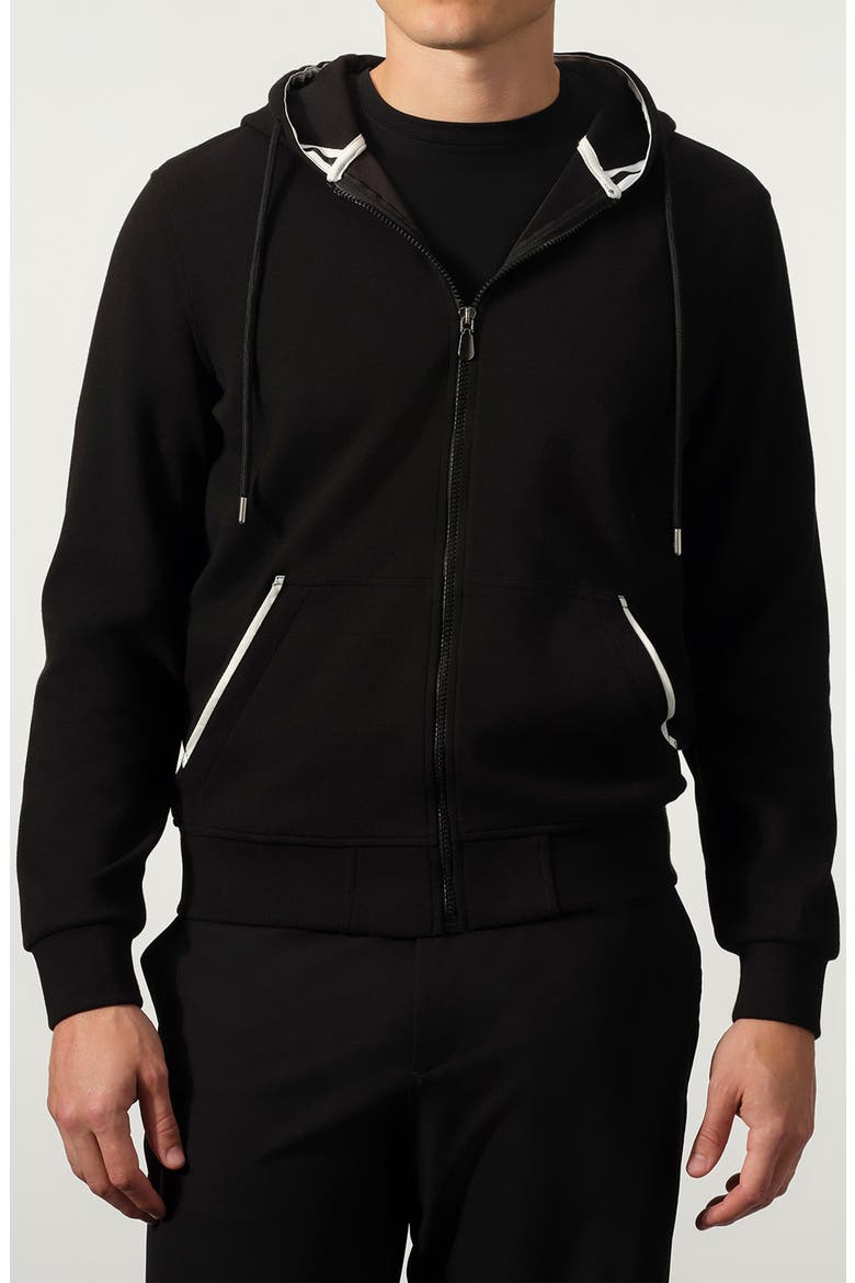 Full Zip Hoodie, Main, color, BLACK