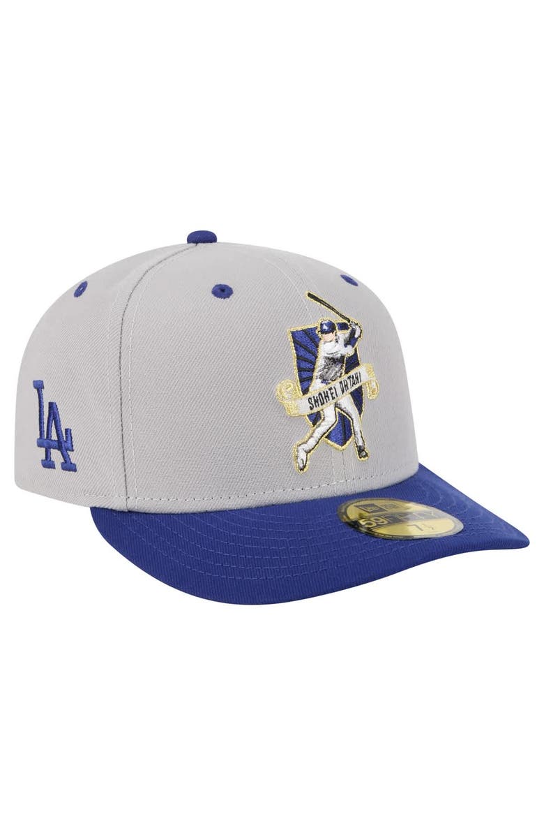 New Era Men's New Era Shohei Ohtani Gray Los Angeles Dodgers 59FIFTY Fitted Hat, Main, color, 