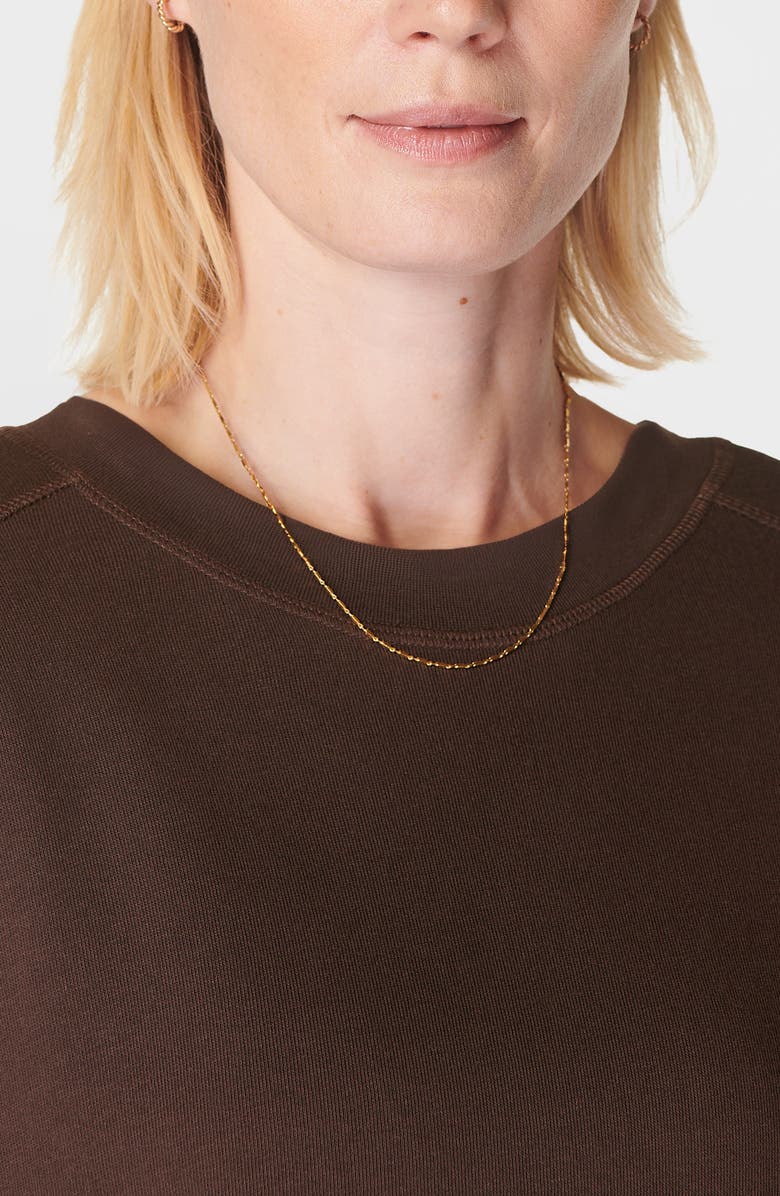 Sweaty Betty After Class Cotton Blend Crop Sweatshirt, Alternate, color, Cacao Brow