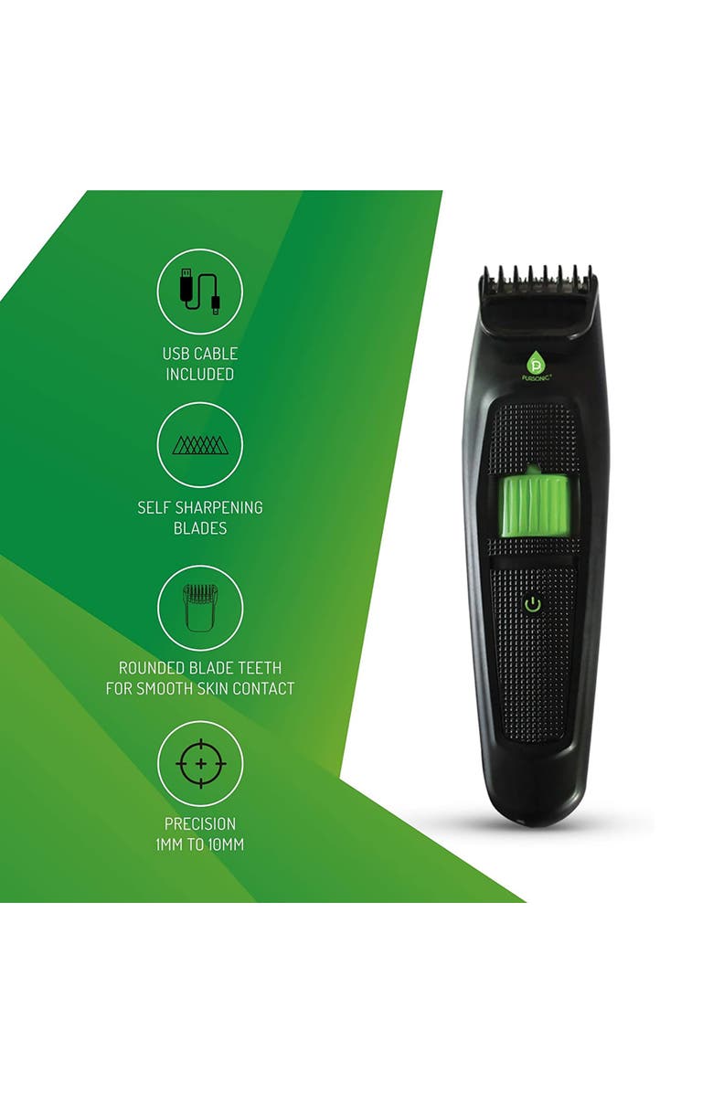PURSONIC Rechargeable Beard And Body Trimmer, Alternate, color, Black
