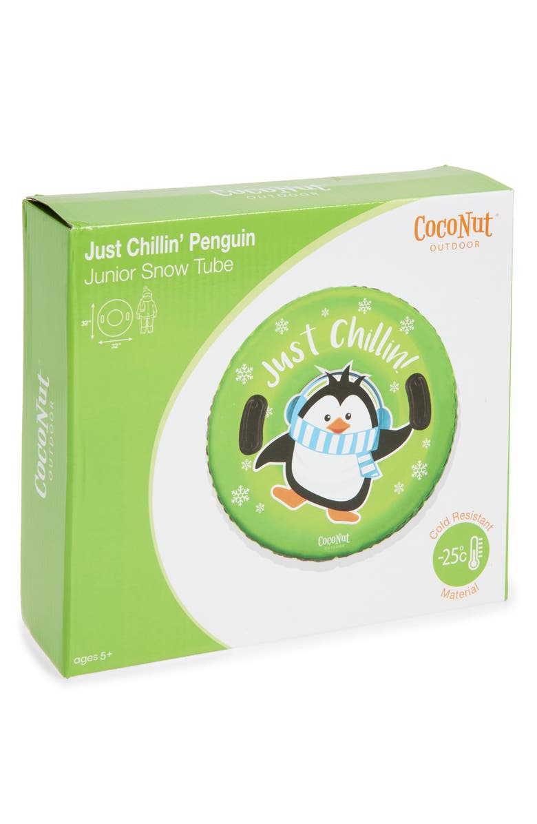 Coconut Outdoor Jr. Chillin Penguin 32-Inch Snow Tube, Main, color, Green