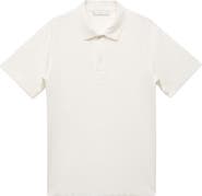 MANGO Regular Fit Textured Stretch Cotton Blend Polo