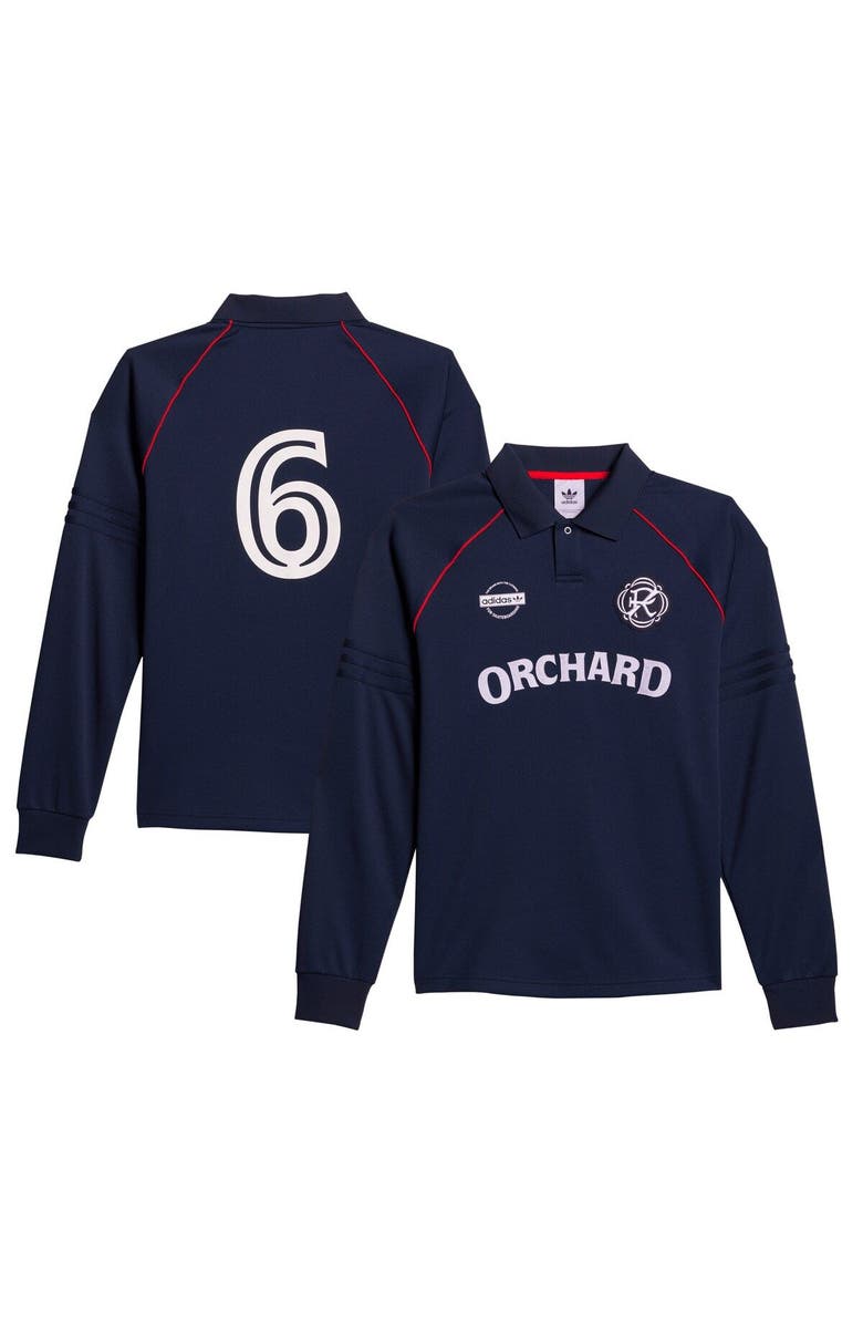 adidas Men's adidas Navy Orchard x New England Revolution Skateboarding Long Sleeve Jersey, Main, color, Navy