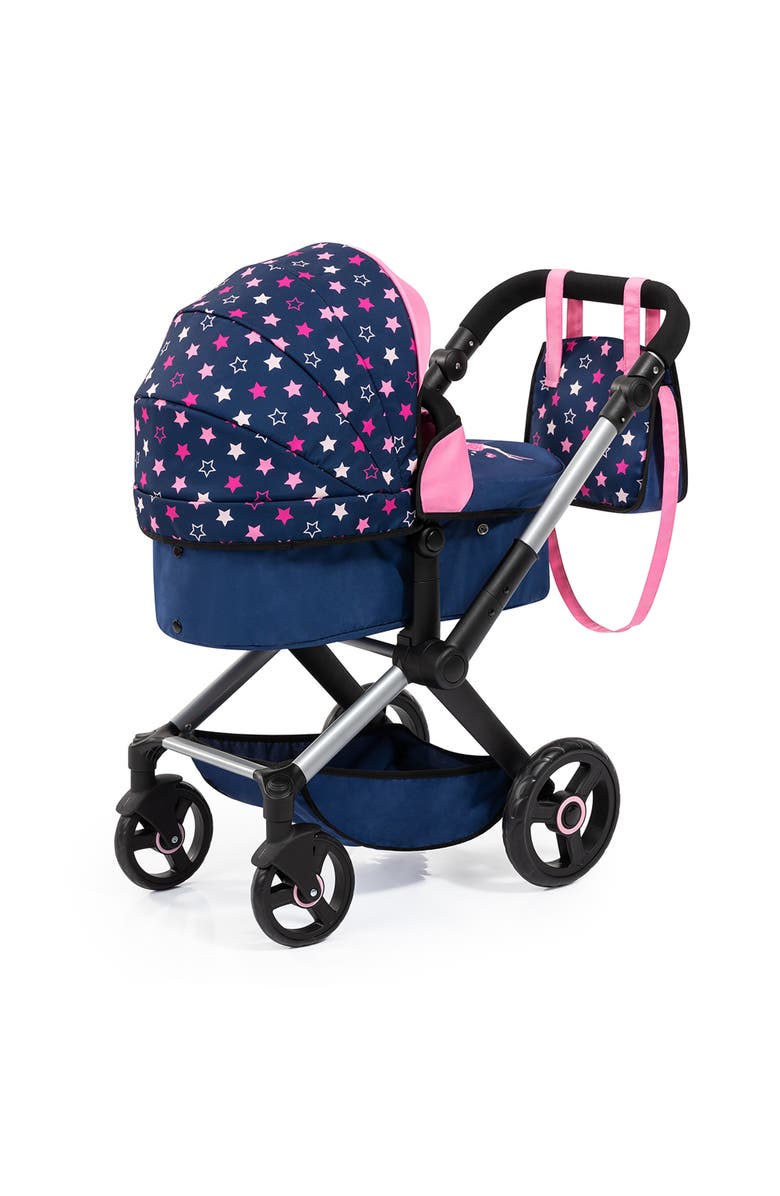 Bayer Design Pram Xeo, Stars - Includes Shoulder Bag, Fits Dolls Up to 18 Inches, Alternate, color, Multicolored