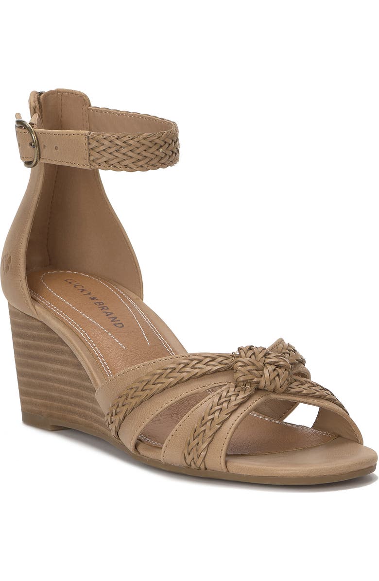 Lucky Brand Jaelah Wedge Sandal, Main, color, Cortado Sumhaz