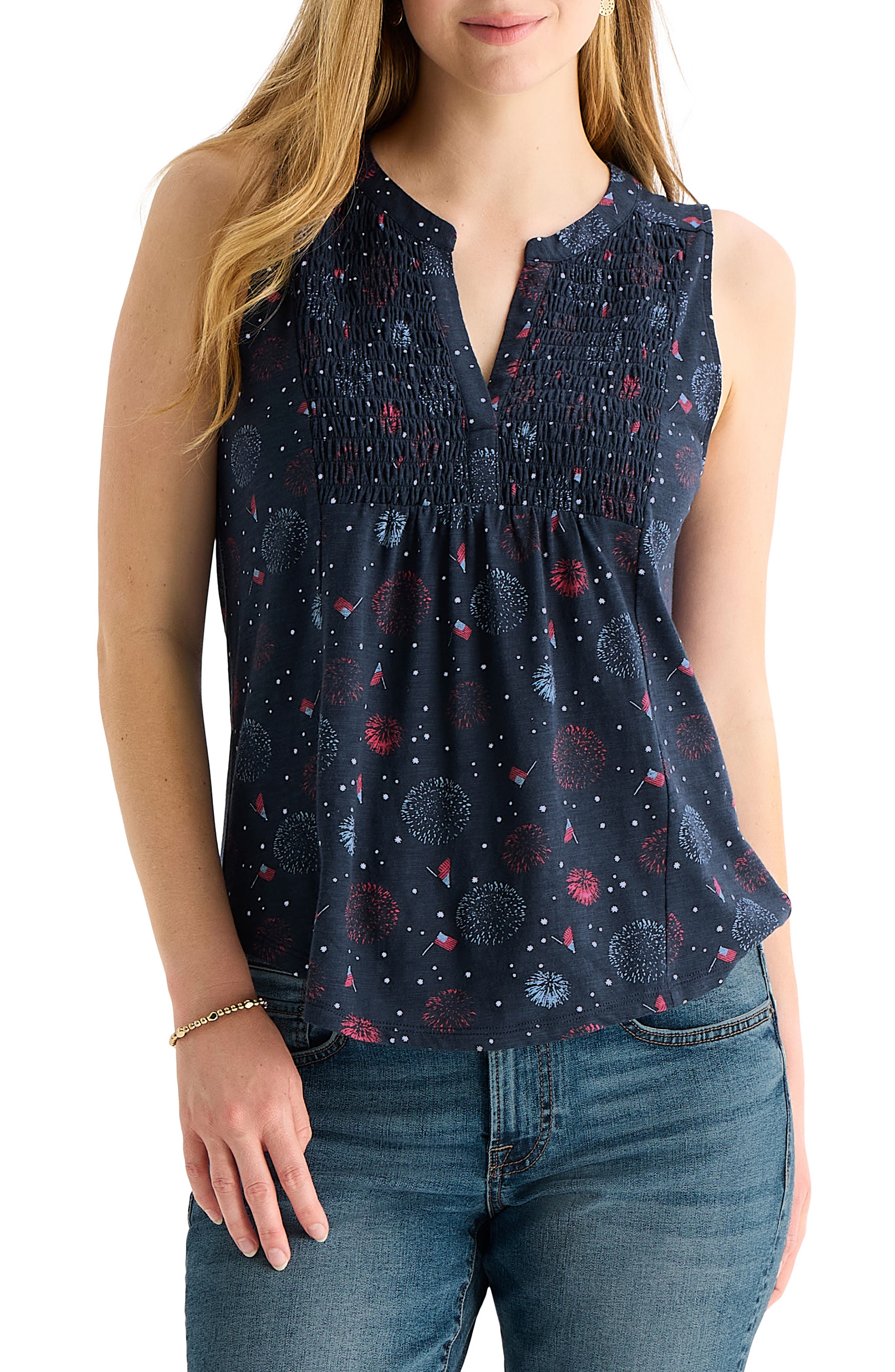 Fireworks Smocked Tank - image 3