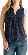 Lucky Brand Fireworks Smocked Tank