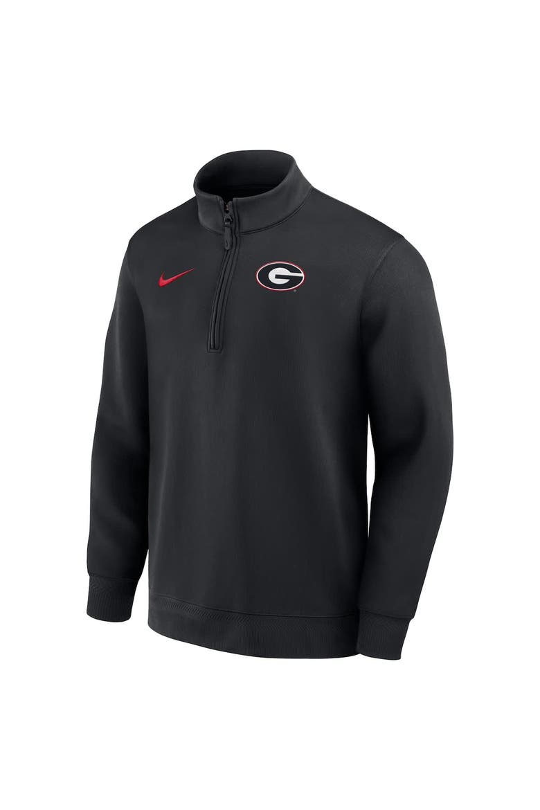 Men's Nike Black Georgia Bulldogs 2025 Coaches Premium Dri-FIT Half-Zip Pullover, Alternate, color, Black