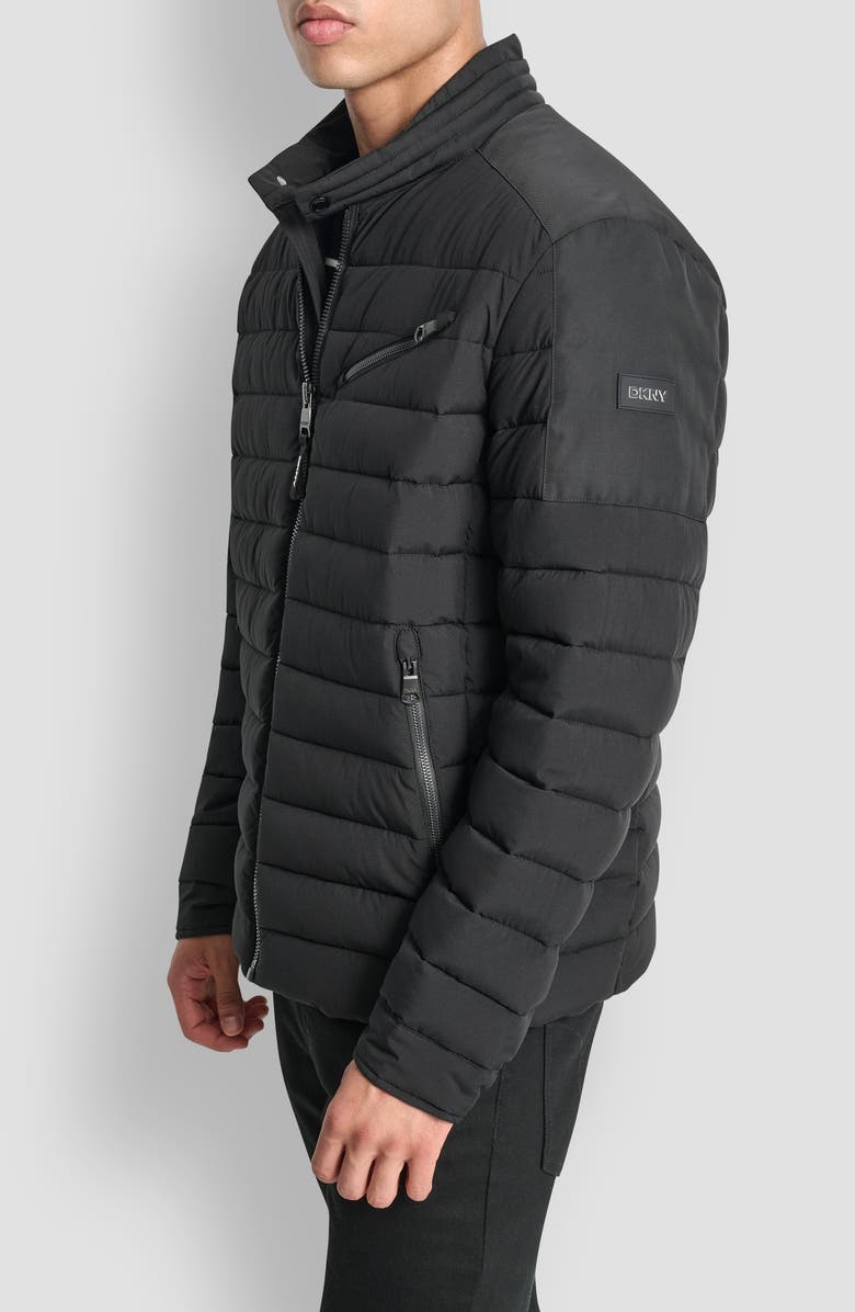 DKNY Lightweight Moto Puffer Jacket, Alternate, color, 