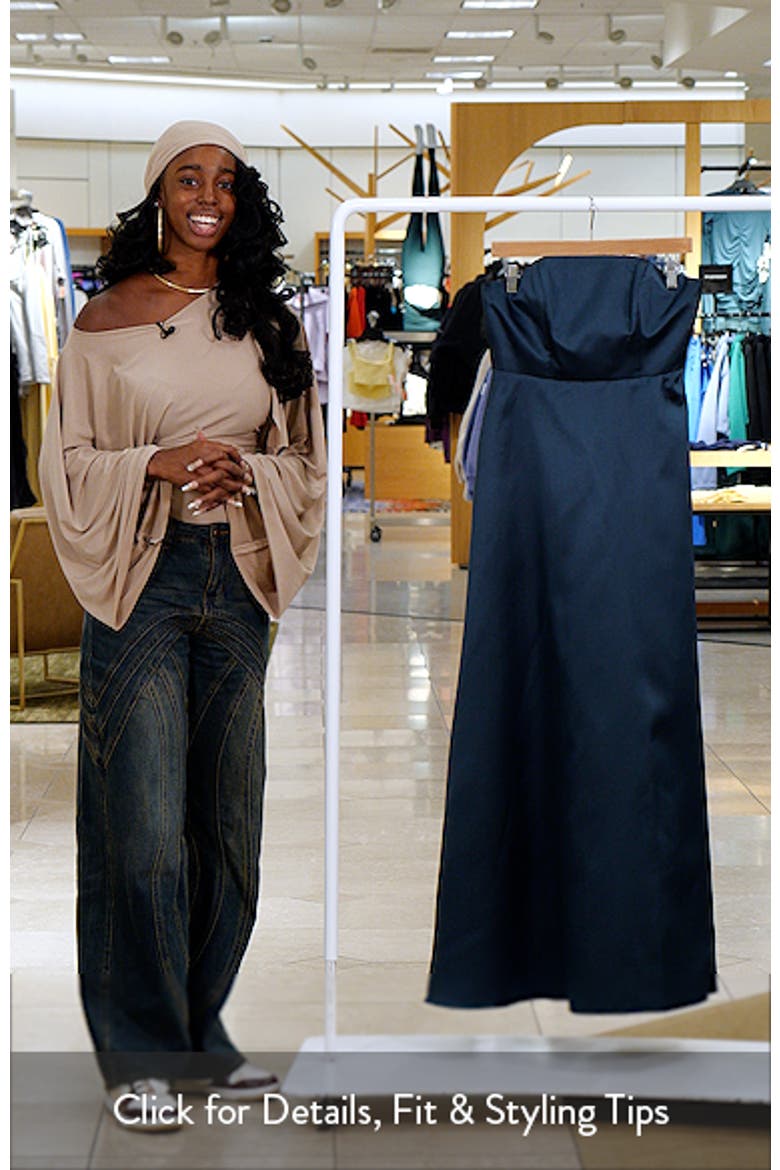 Strapless Satin Gown video