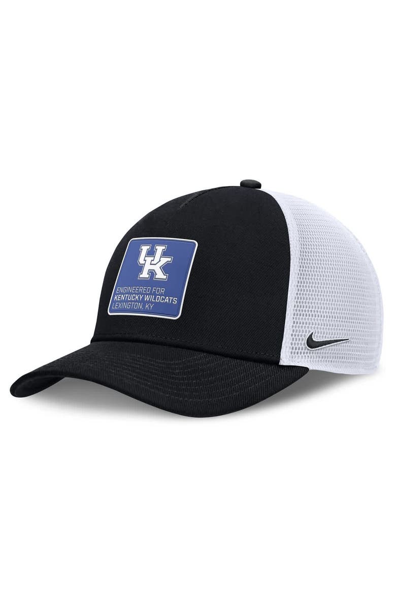 Nike Men's Nike Black/White Kentucky Wildcats 2025 On-Field Rise Engineered Trucker Adjustable Hat, Main, color, Black