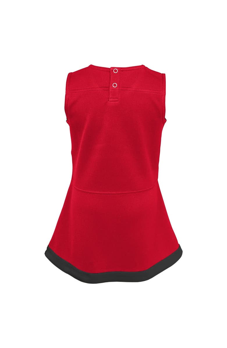 Outerstuff Girls Youth Red Georgia Bulldogs Cheer Captain Jumper Dress, Alternate, color, Red