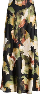 Anne Klein Print Flare Maxi Skirt