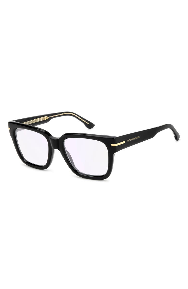 Victoria Beckham 53mm Square Optical Glasses, Alternate, color, 