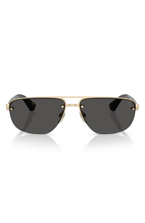 63mm Oversize Irregular Aviator Sunglasses