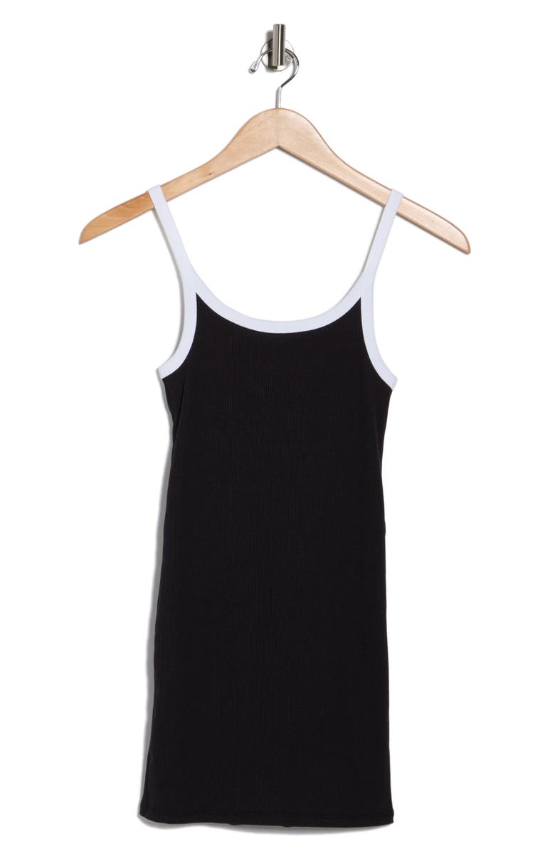 Florence by Mills Ribbed Cami Minidress with Shorts, Alternate, color, Black