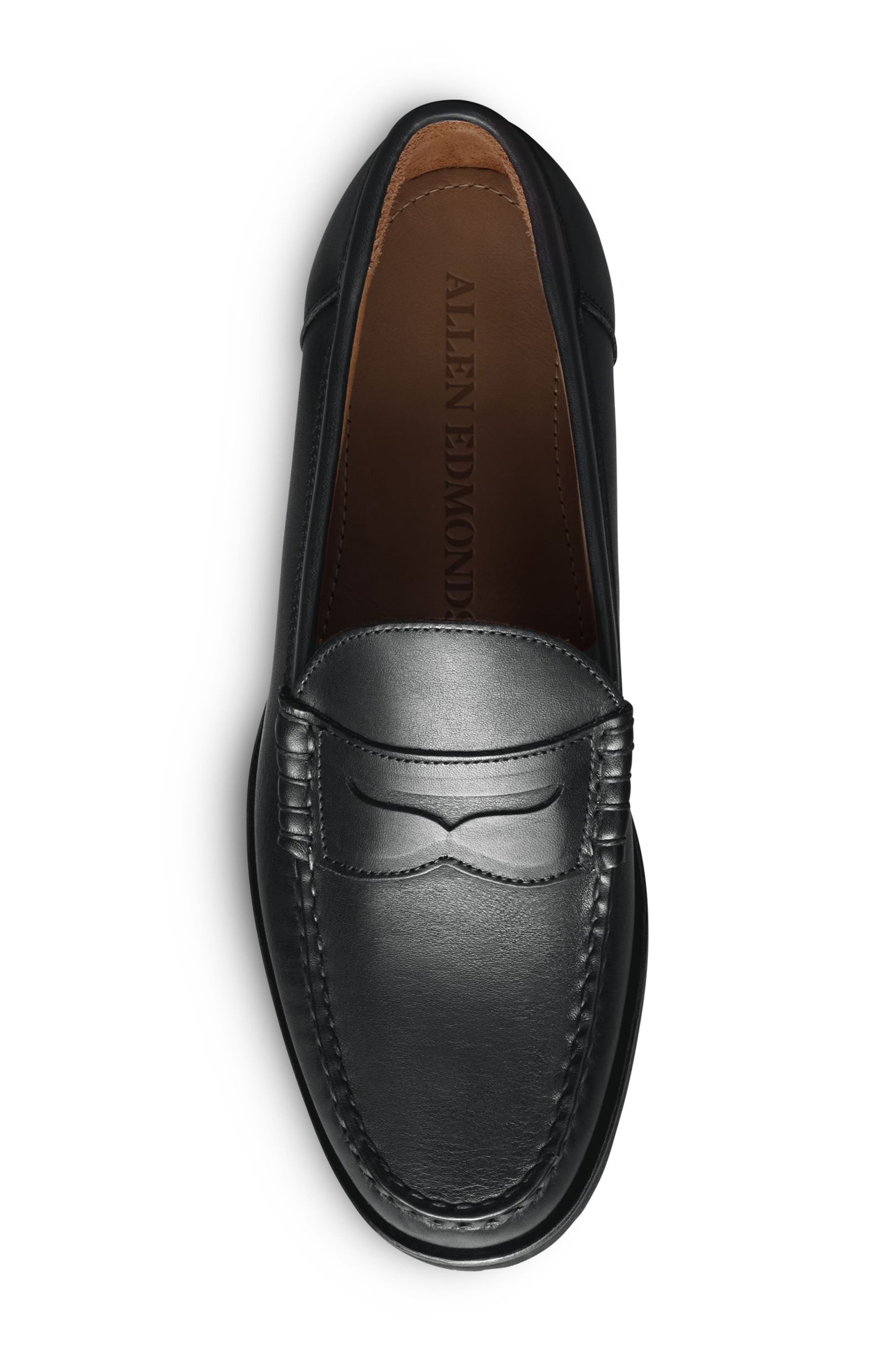 Allen Edmonds Nelson Penny Loafer, Alternate, color, Black Leather