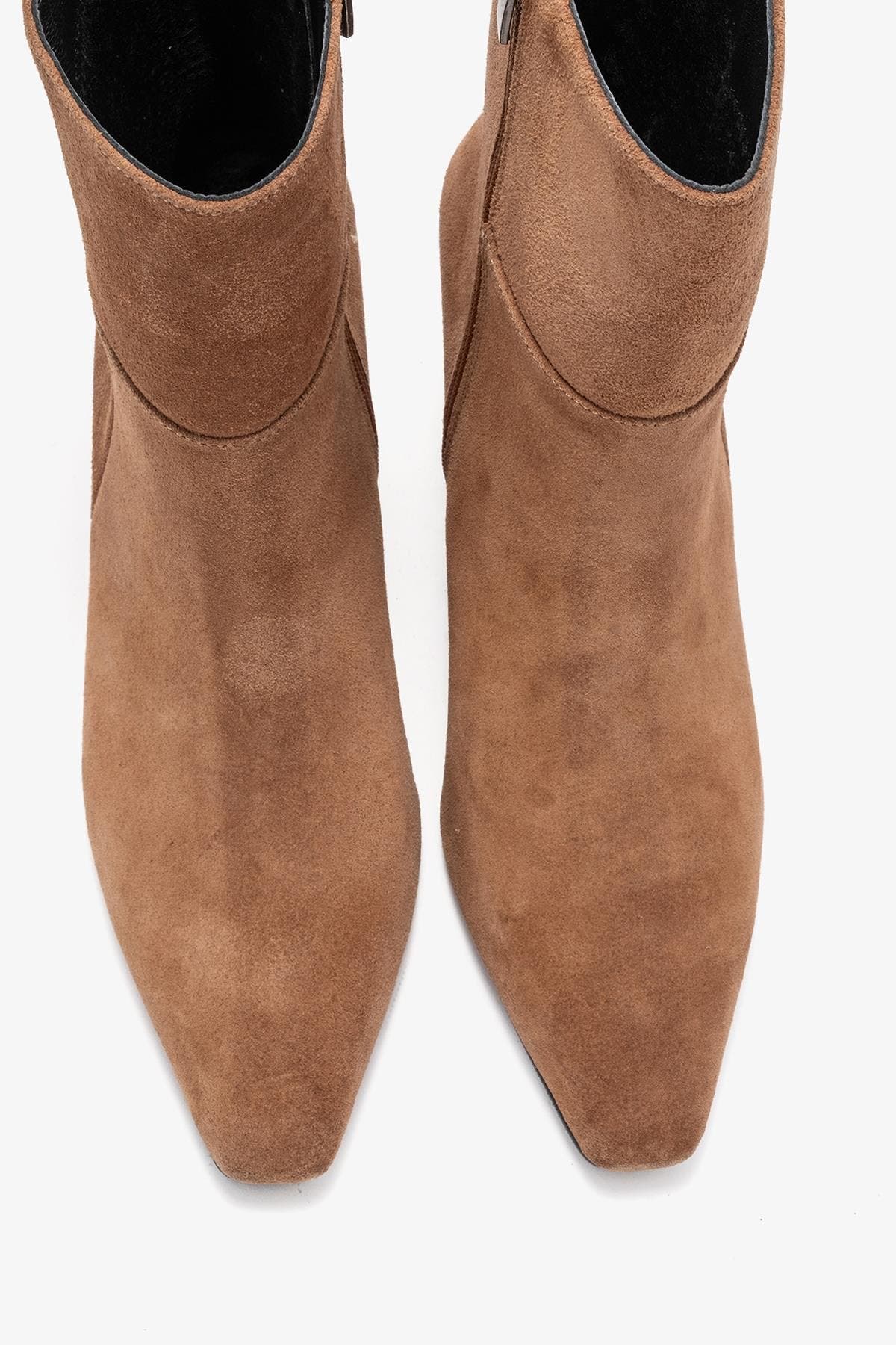 Forever & Always Shoes Kyoto Leather Block Heel Boot, Alternate, color, Cognac Suede Leather