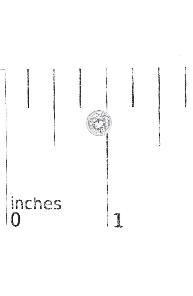 Haus of Brilliance 14K White Gold 1/2 Cttw Lab Grown Diamond Bezel Solitaire Stud Earrings, Alternate, color, White Gold