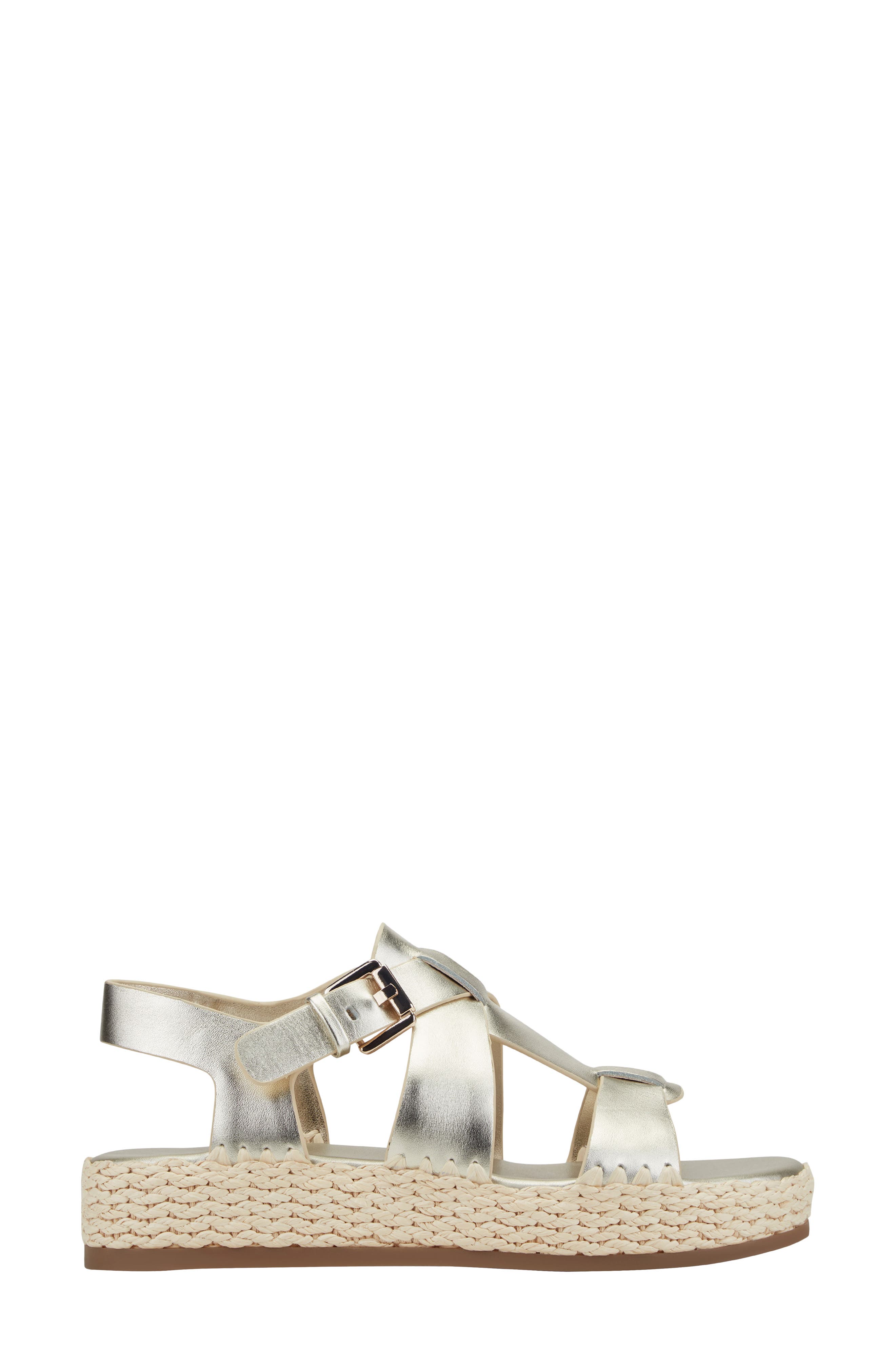 Elissa Platform Sandal, Alternate, color, GOLD