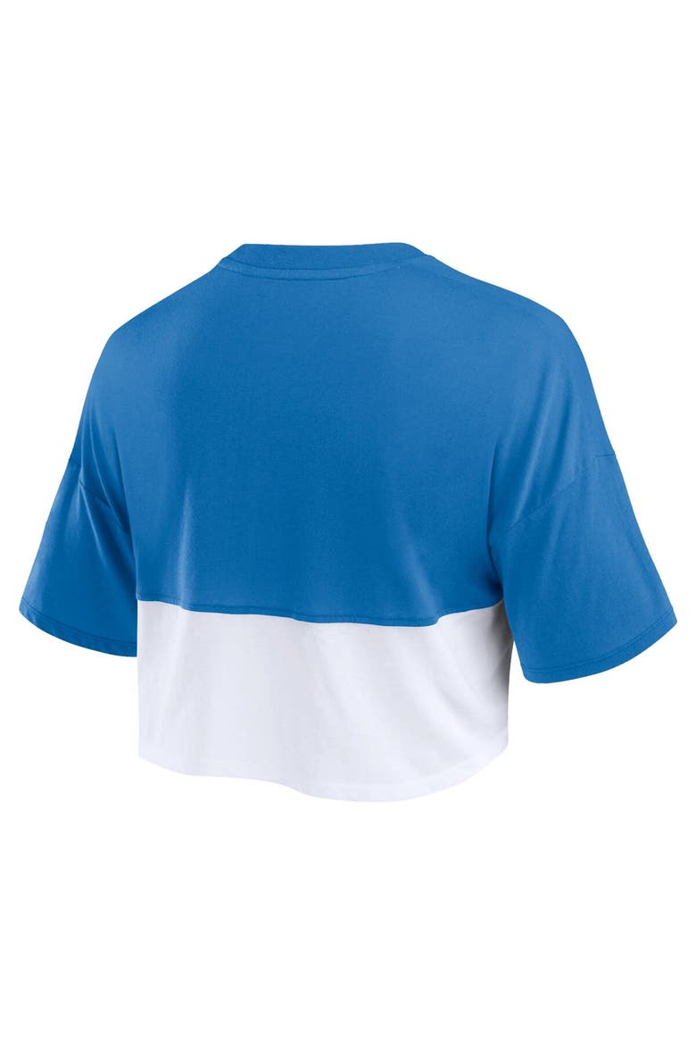 Women's Fanatics Branded Royal/White Kentucky Wildcats Oversized Badge Colorblock Cropped T-Shirt, Alternate, color, Royal