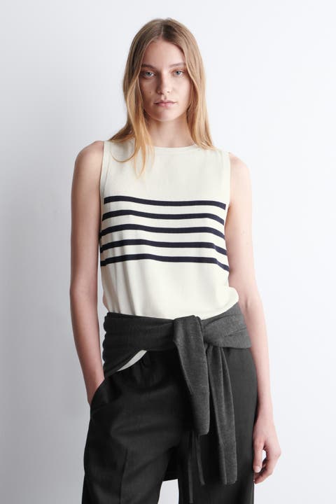 Striped Knitted Tank Top