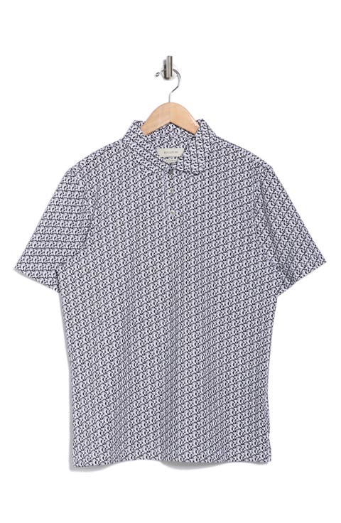 Geometric Print OoohCotton® Knit Polo
